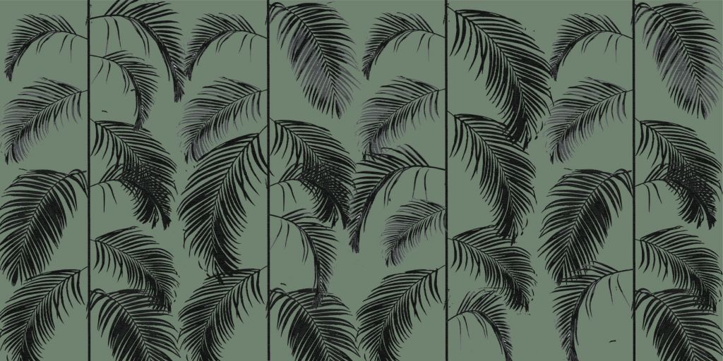 Hojas de palmera verdes