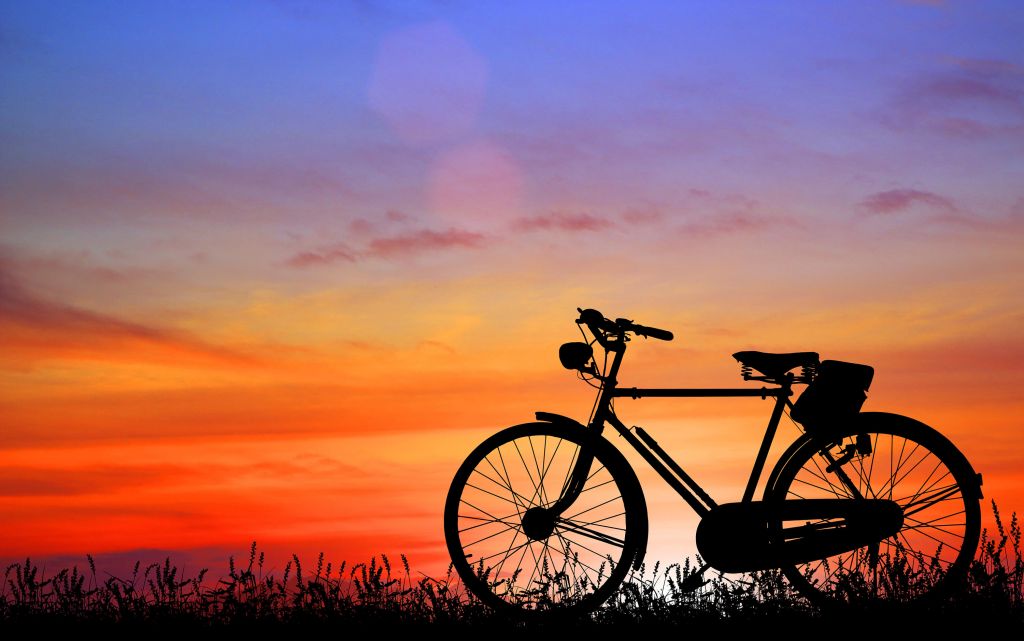 Bicicleta vintage al atardecer