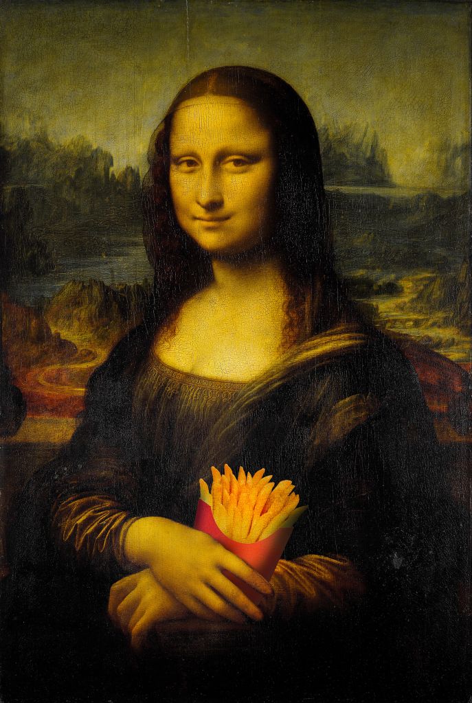 Mona Lisa con patatas fritas