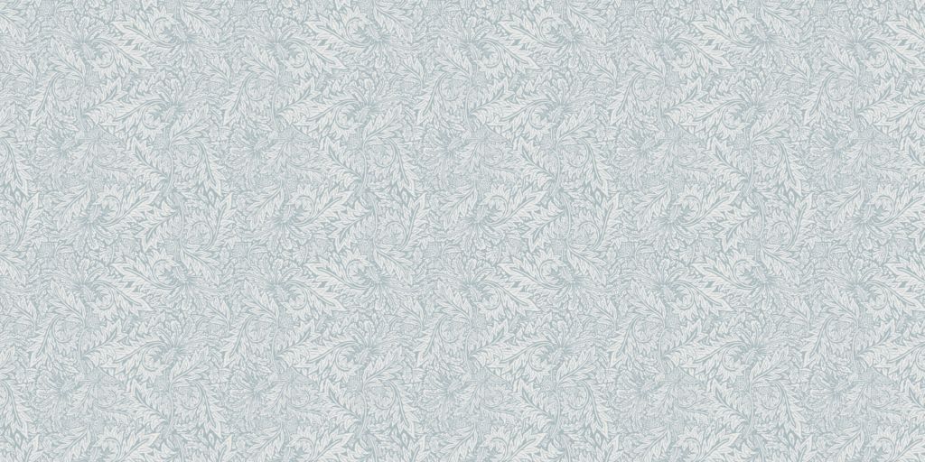 Morris Florals & Leaves - azul empolvado