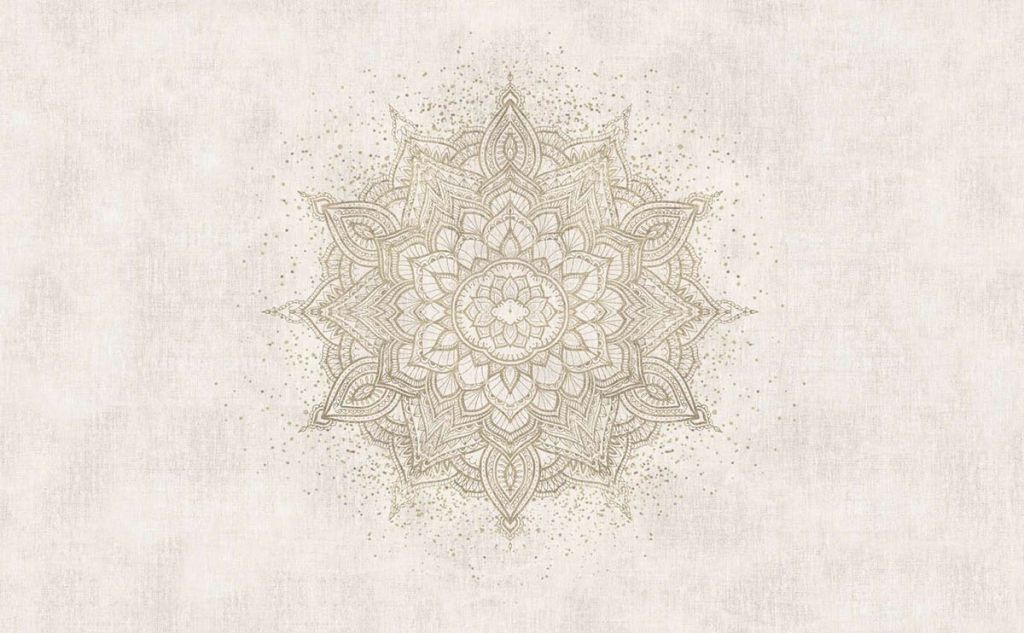 Golden Sparkling Mandala - beige