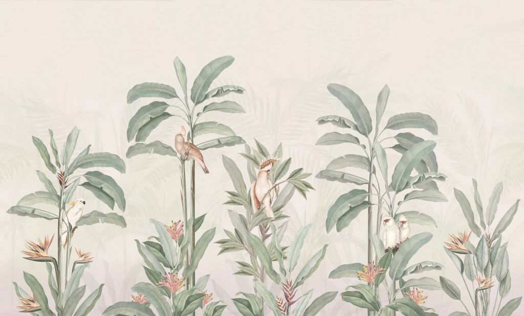 Vintage Jungle Landscape - pastel
