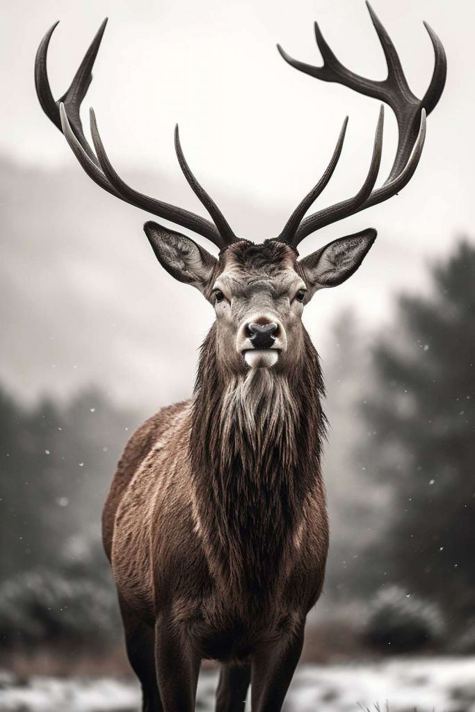 Mirada del Rey del Invierno, Ciervo