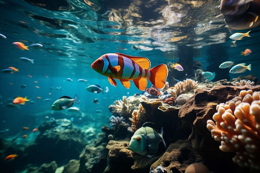 Esplendor del Pez de Arrecife y Arcoíris