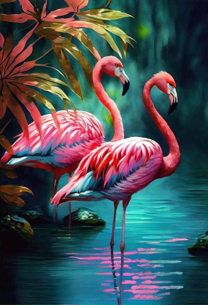 Dúo de Flamencos Rosa Terciopelo