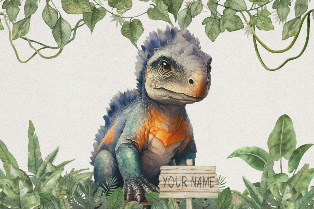 Bebé anquilosaurio en la jungla