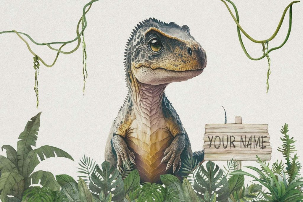 Bebé t-rex en la jungla