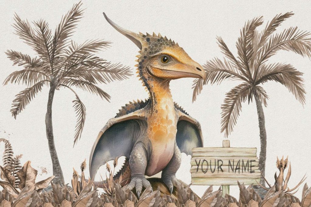 Bebé pteranodon en la jungla topo