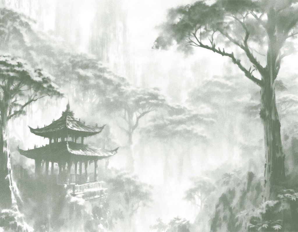 Pabellón Oriental Nebuloso, verde