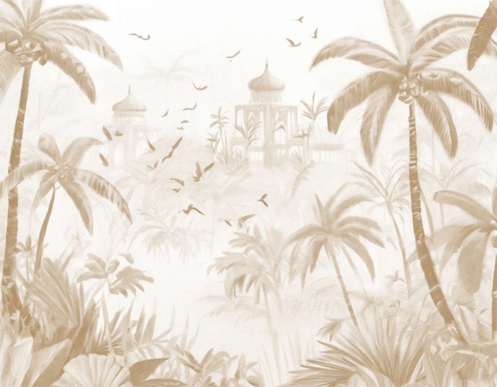 Jardín Oriental al Amanecer, taupe