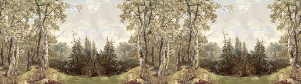 Panorama de Color del Paisaje Forestal