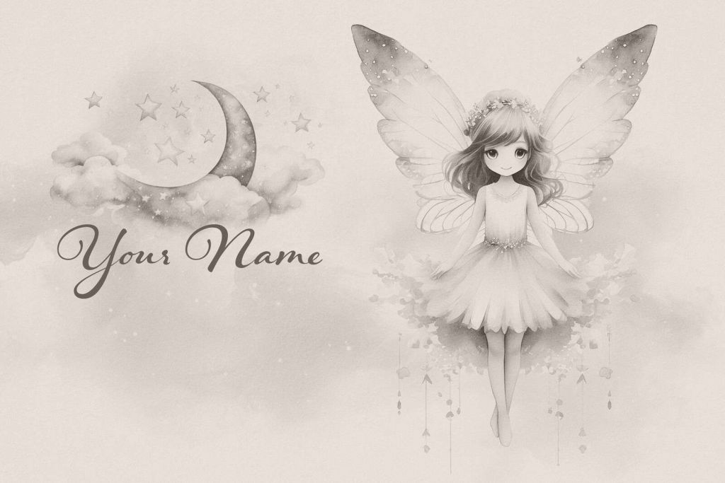 Elfo de la noche en la niebla de la luz de la luna.