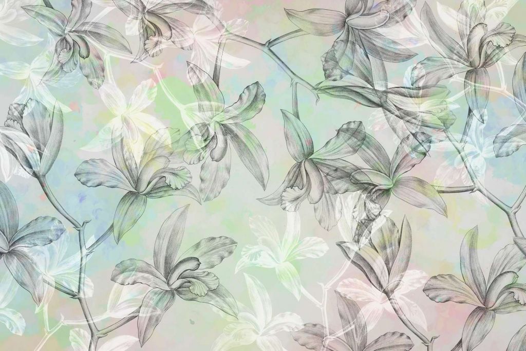 Armonía de Orquídeas en Acuarela