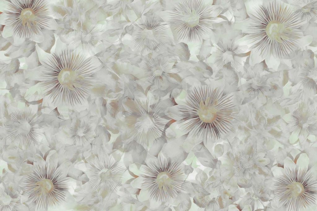 Elegancia Acuarela Botánica Gris Brumoso