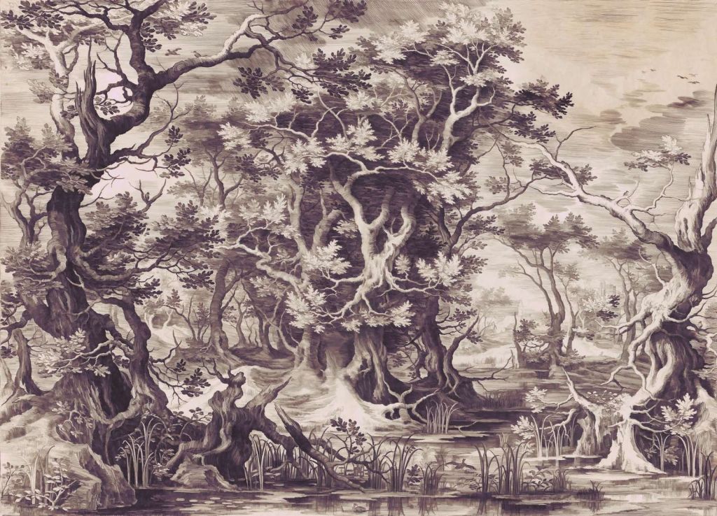 Bosque Místico en Sepia