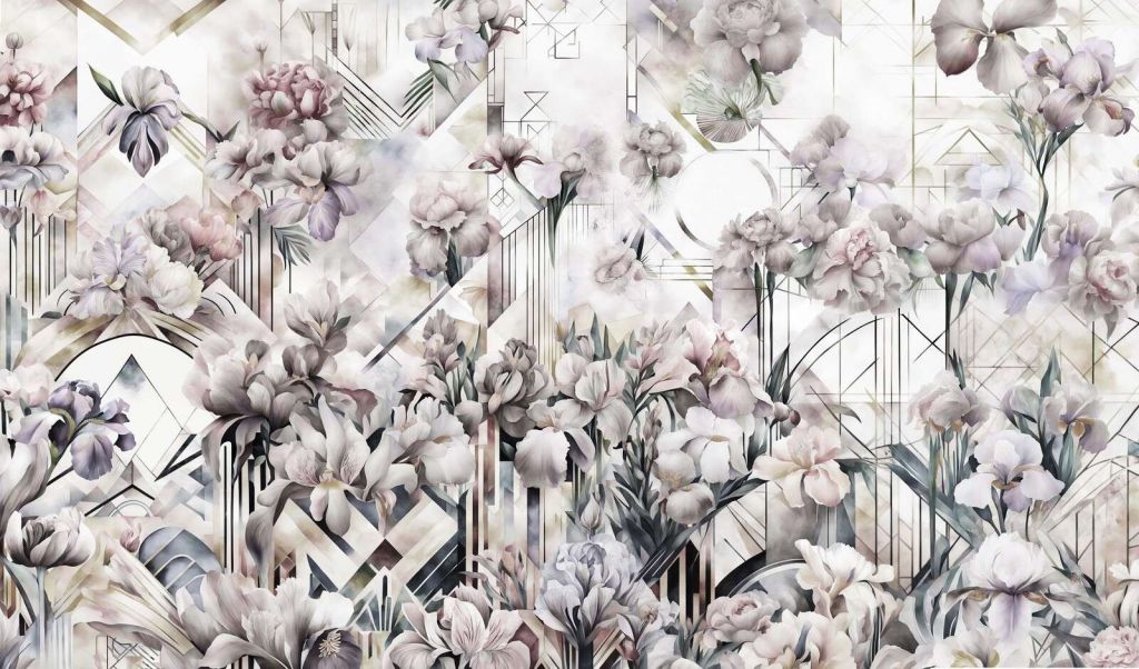 Grandes lirios de acuarela amarillos