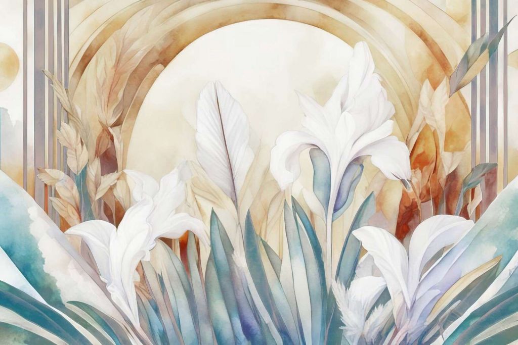 Iris al amanecer azul