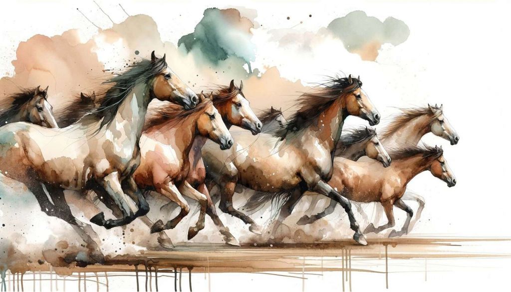 Caballos galopando