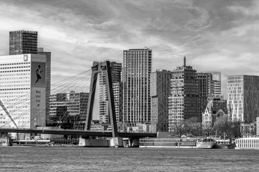 Cielo Raso en Blanco y Negro con Willemsbrug
