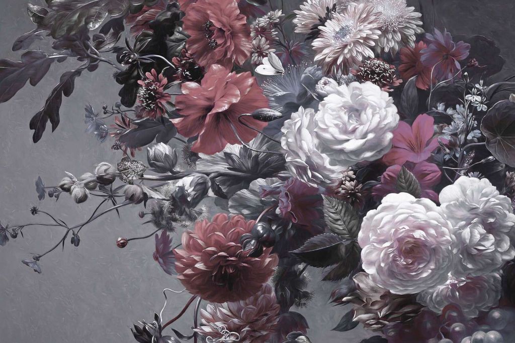 Gran ramo con amapolas rojas