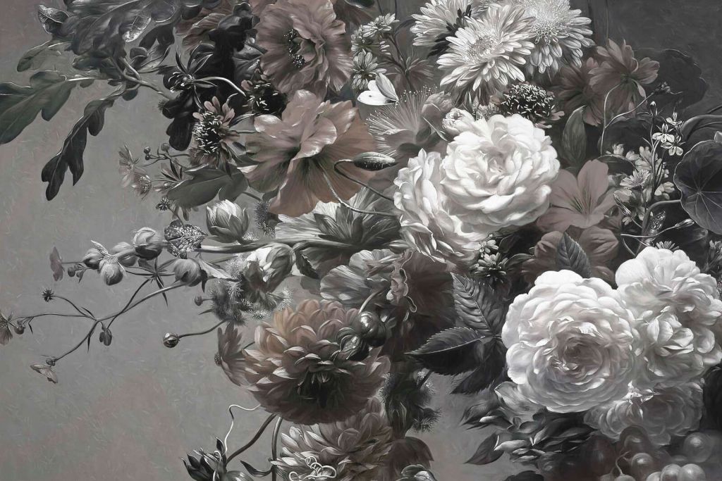 Gran ramo con amapolas Sepia