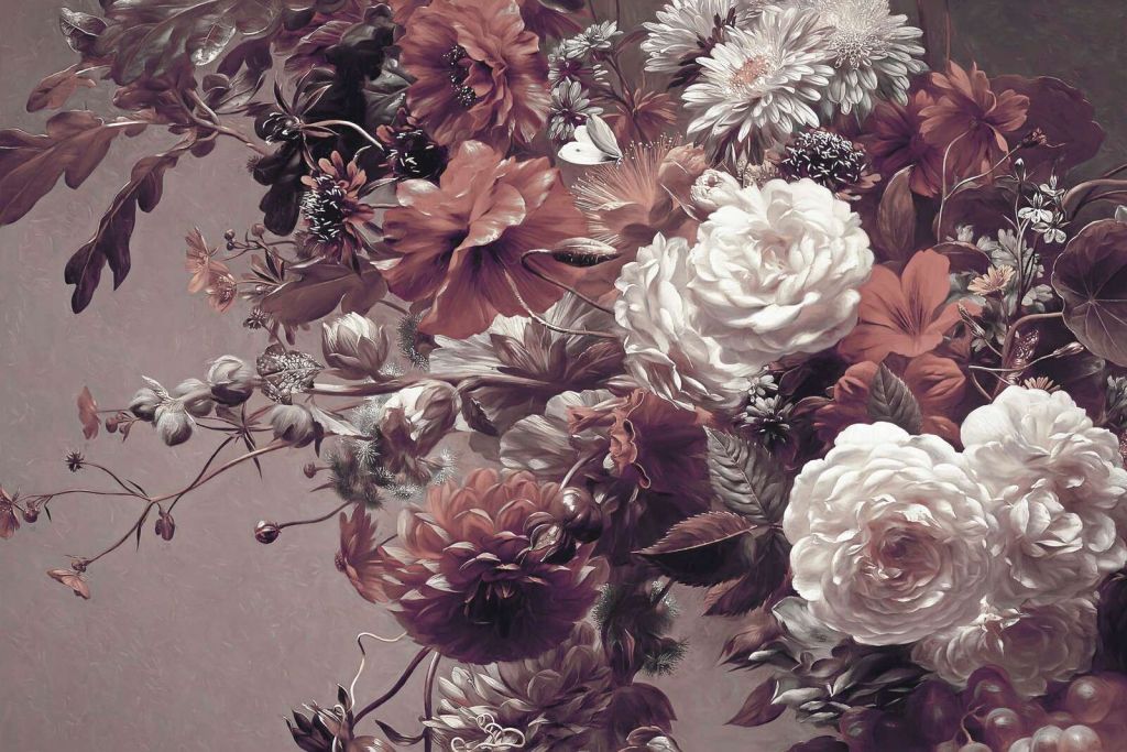 Gran ramo con amapolas naranjas