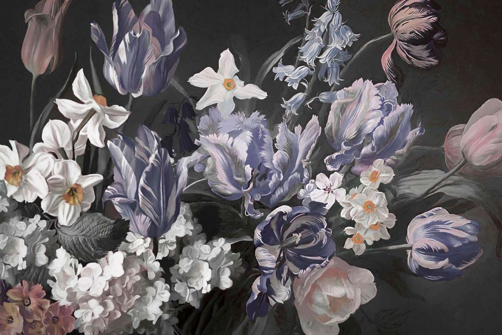 Ramo con piones multicolores