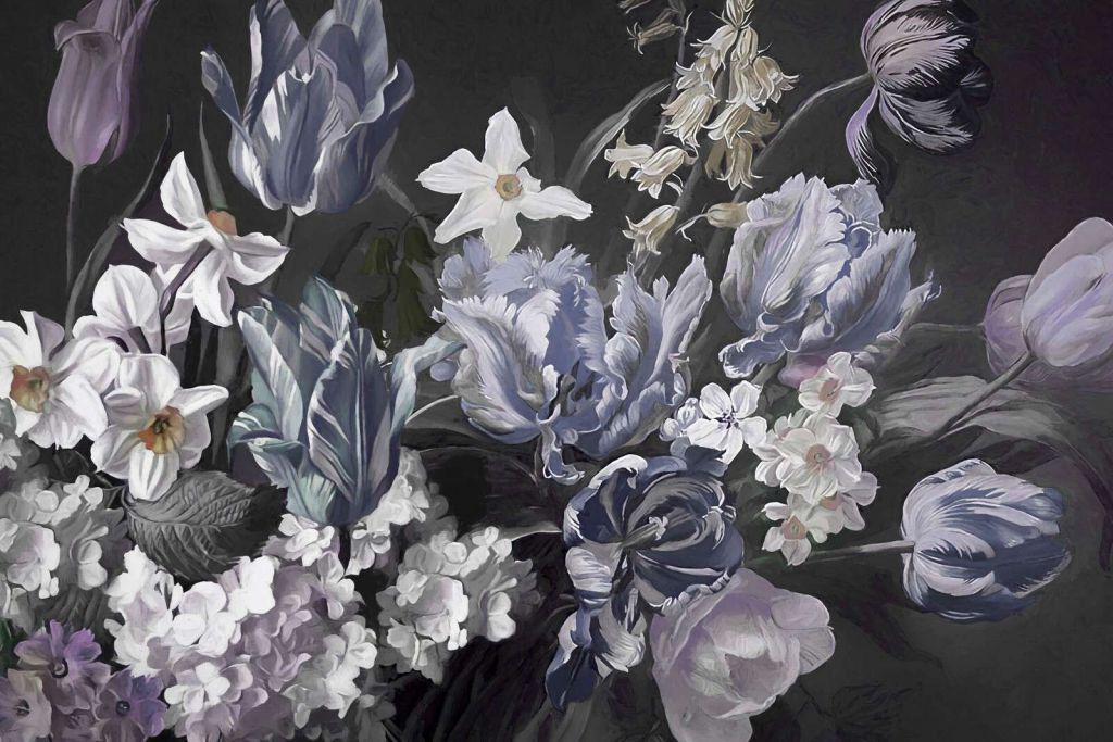 Ramo con piones azules