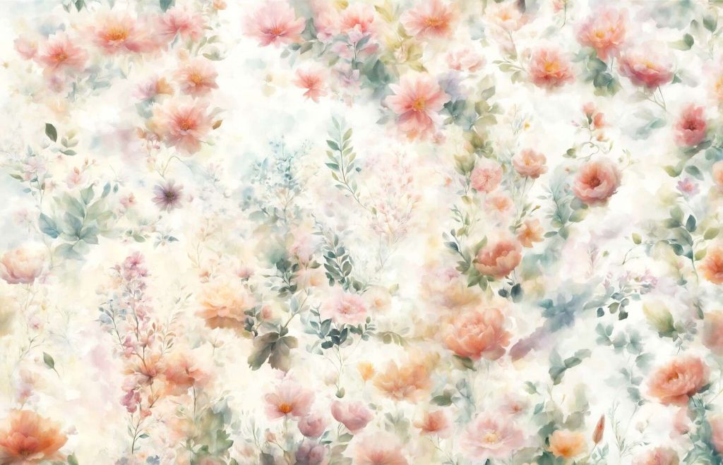 Estado floral delicado - naranja