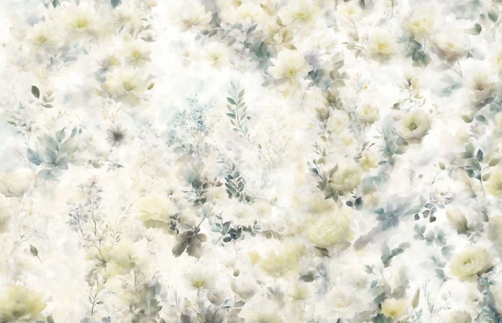 Estado floral delicado - beige