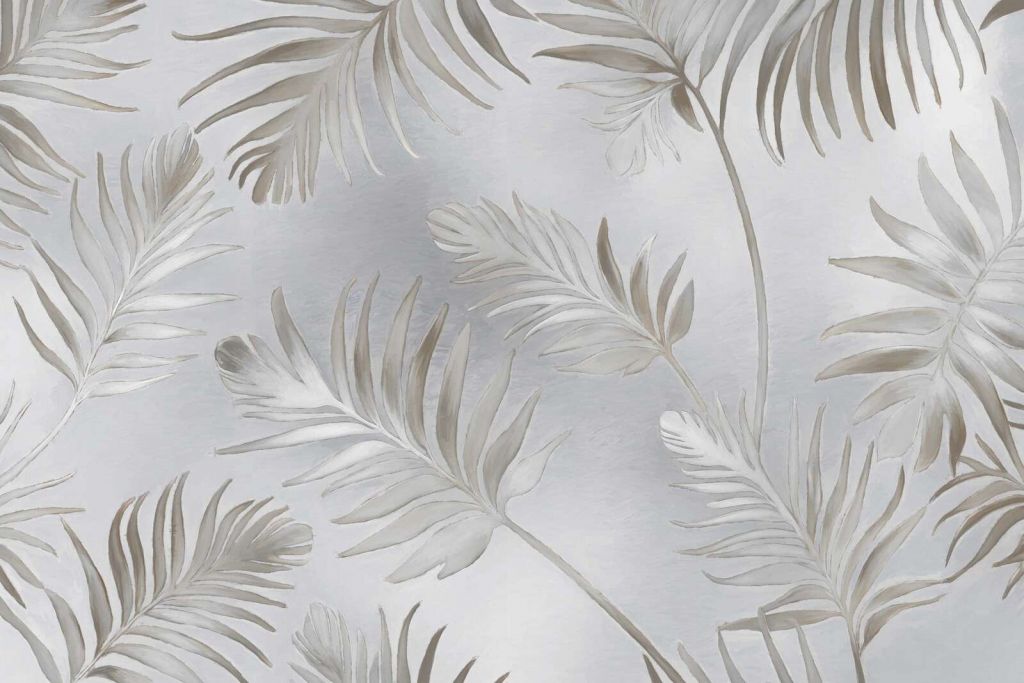 Hojas doradas sobre platino oscuro