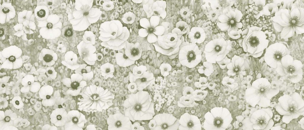 Cuento de Amapola Monocromo Verde