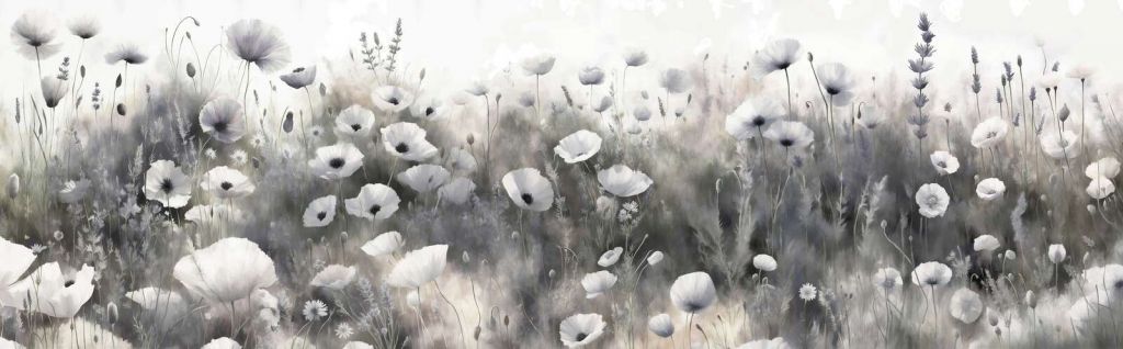 Danza de flores silvestres - gris