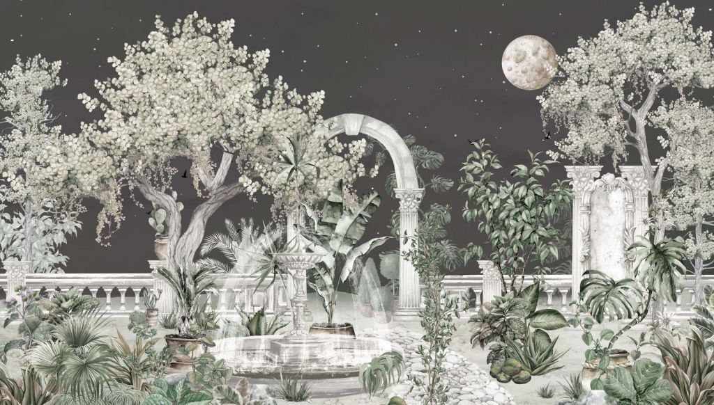 Jardín de noche