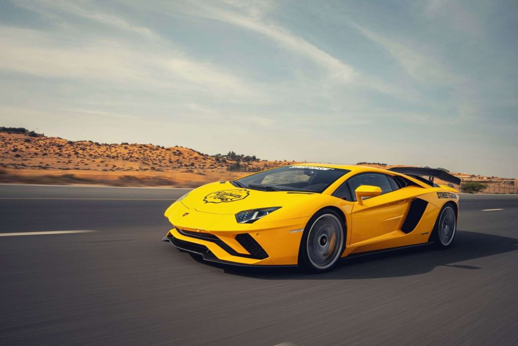 Lamborghini Aventador en acción
