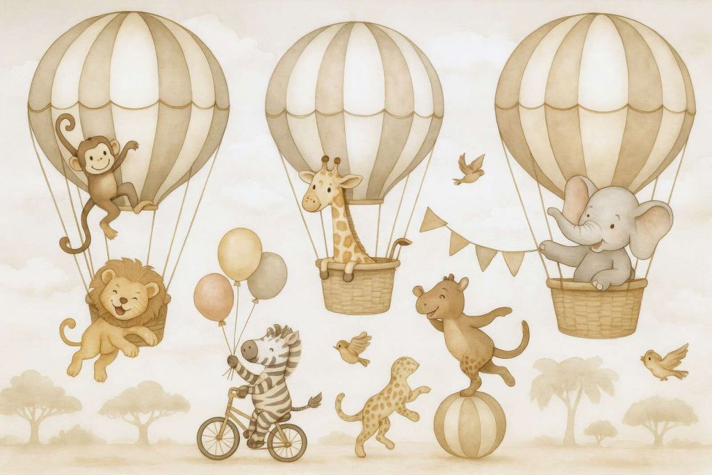Desfile de animales en el aire
