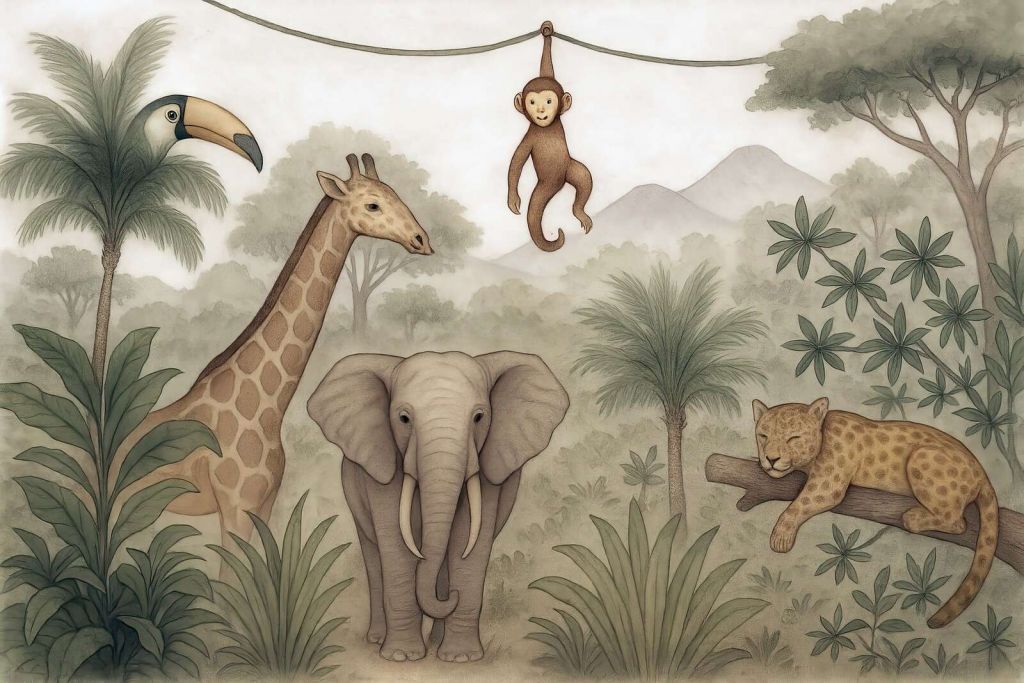 Amigos de la selva en color