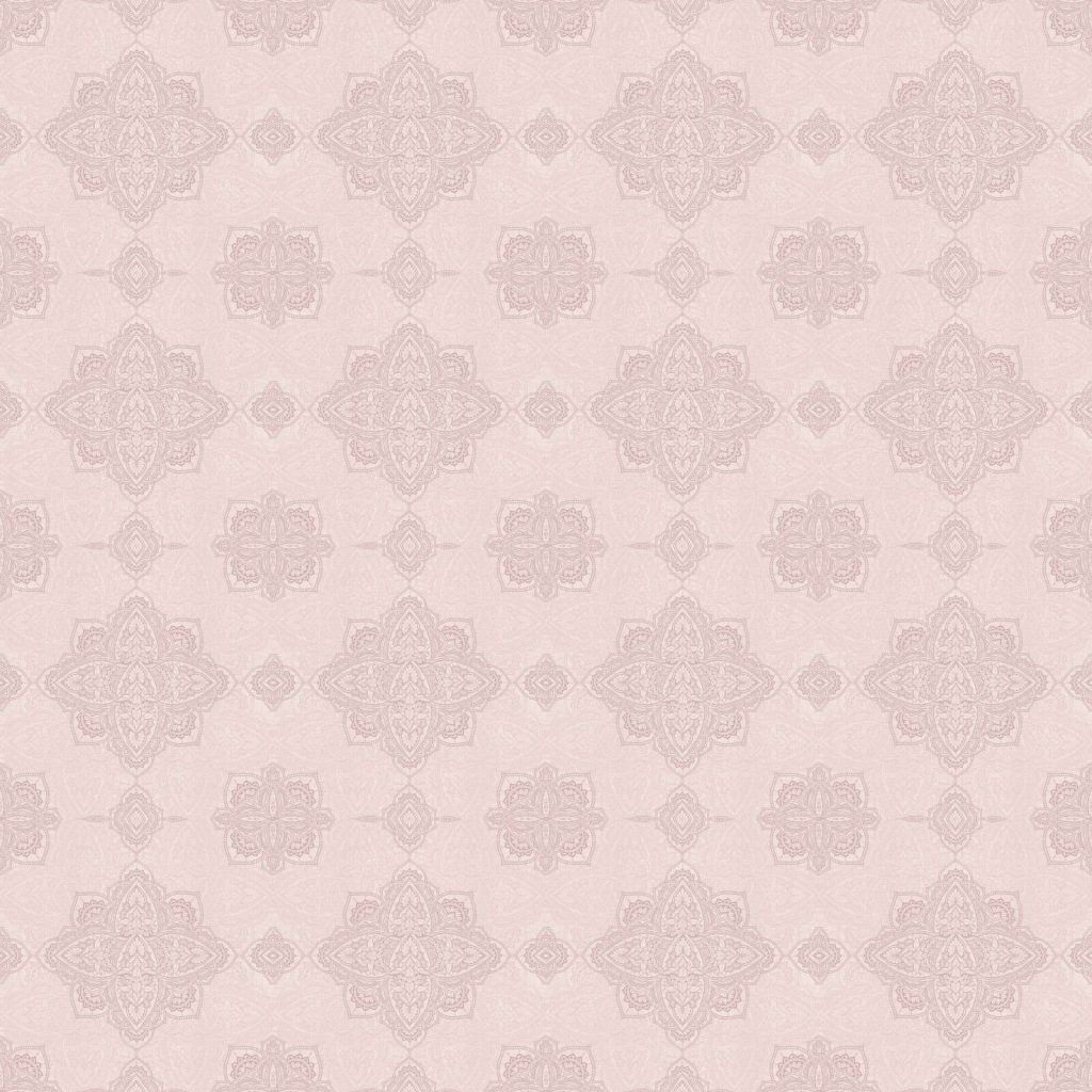 Patrón de medallón oriental rosa suave