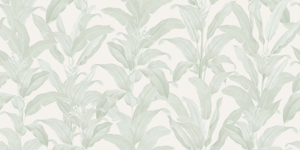 Hojas tropicales suaves en verde salvia