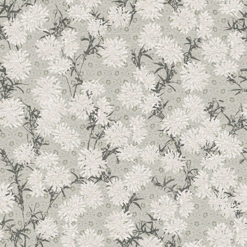 Crisantemos blancos en verde salvia