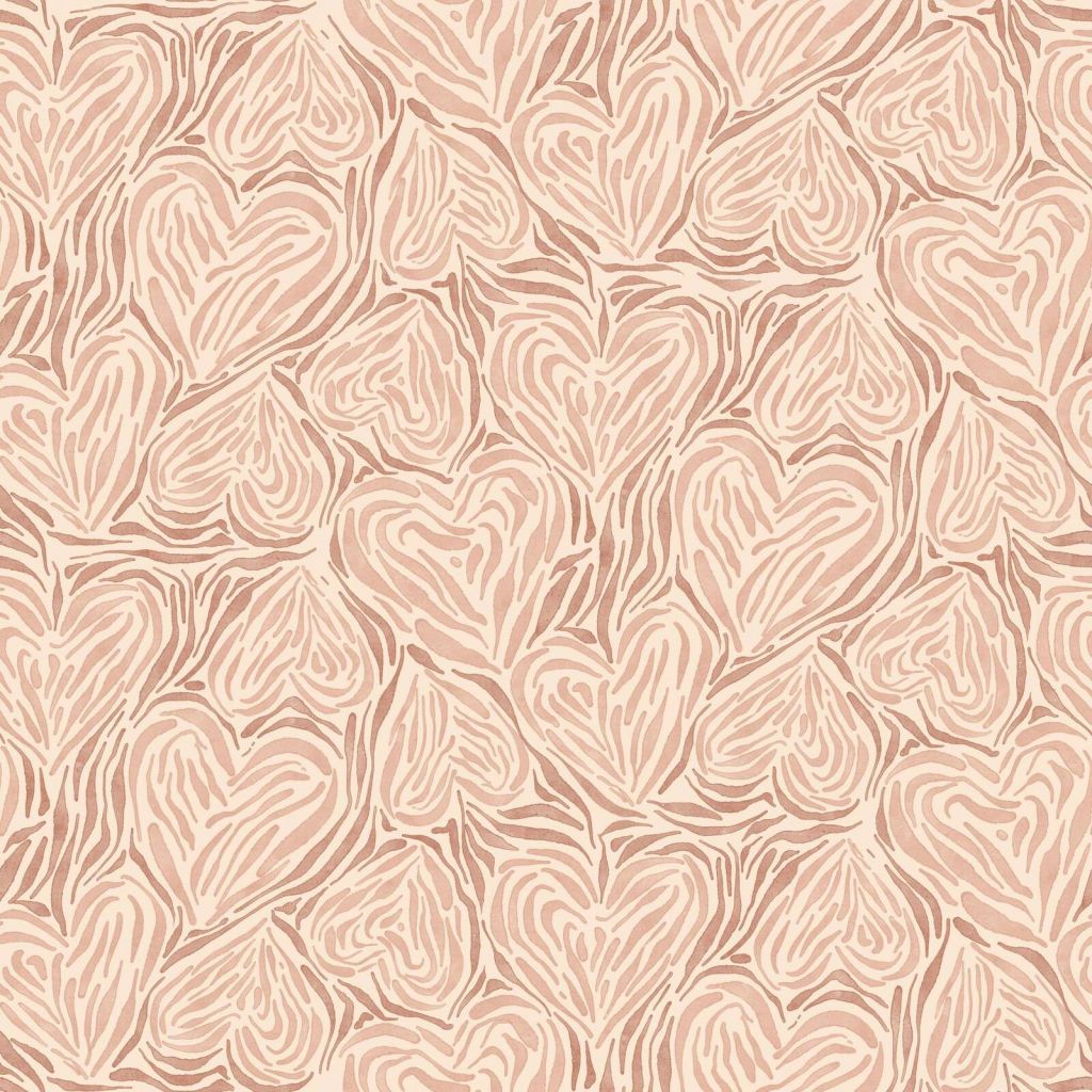 Hojas orgánicas en rosa empolvado