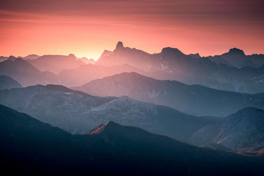 Bergen en la suave luz de la tarde.
