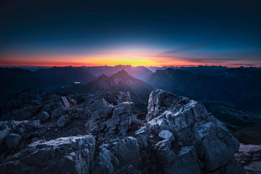 Aspecto rocoso al amanecer