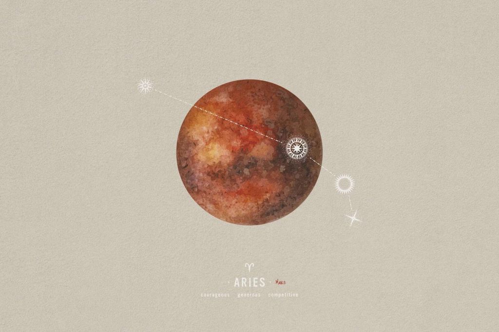 Aries Bajo un Cielo Estrellado de Fuego