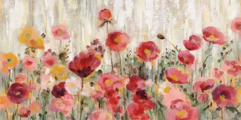 Campo de verano lleno de amapolas