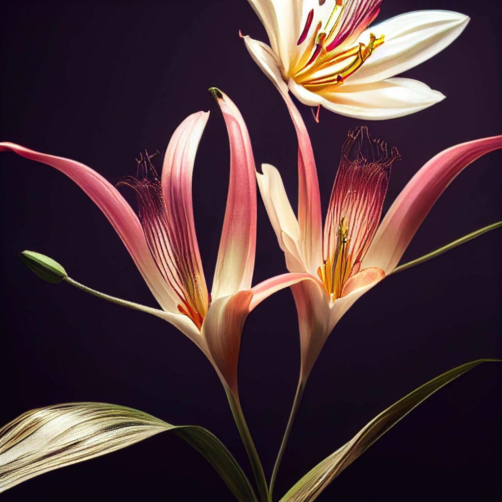 Flor de lirio asiático Macro