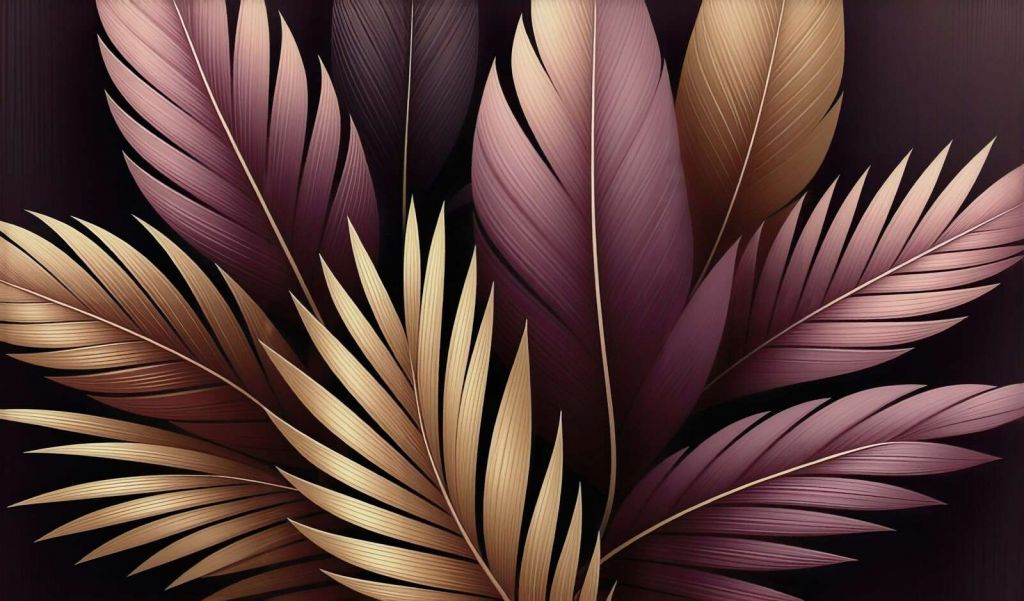 Plumas suaves en tonos cálidos