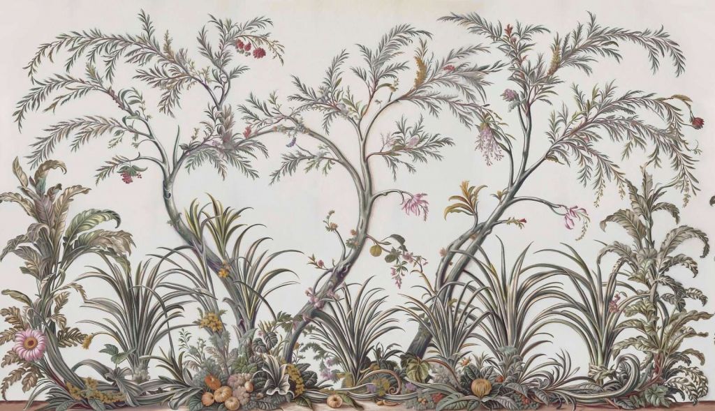 Árboles y gramíneas botánicas ornamentales