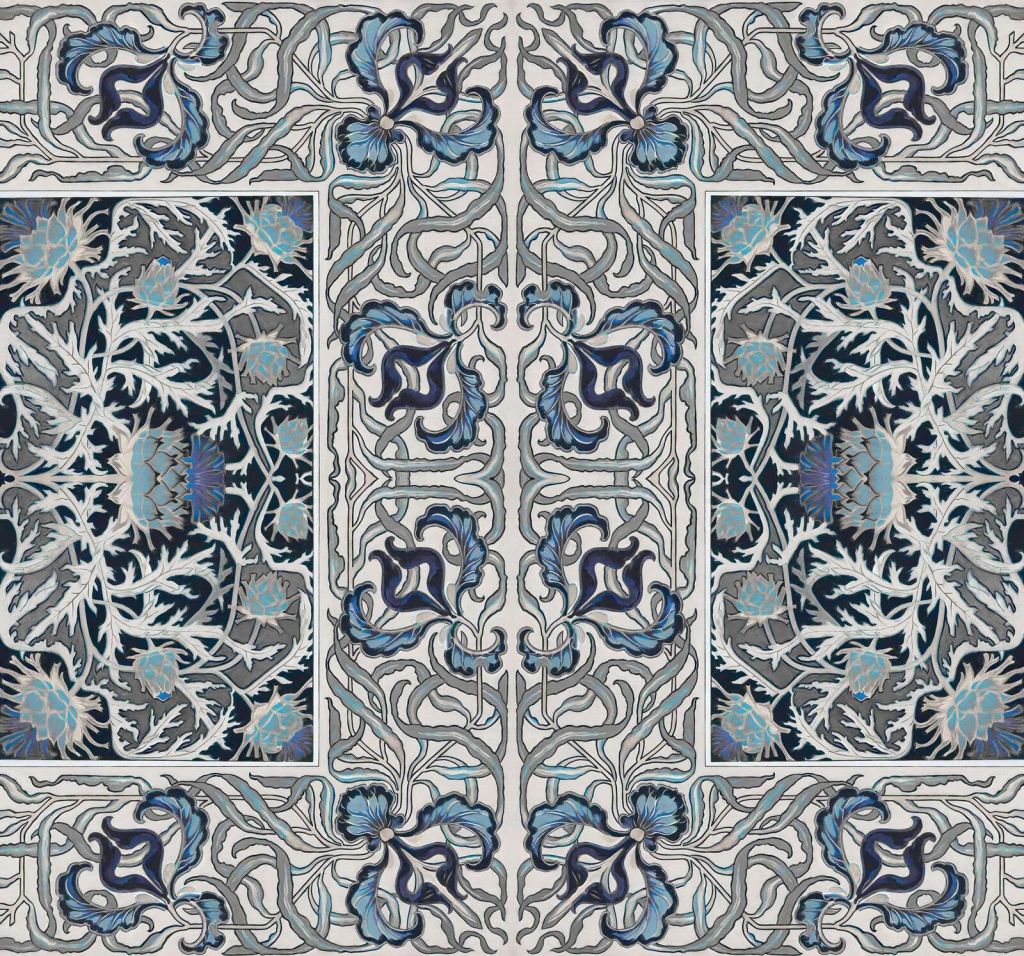 Flores ornamentales en art nouveau