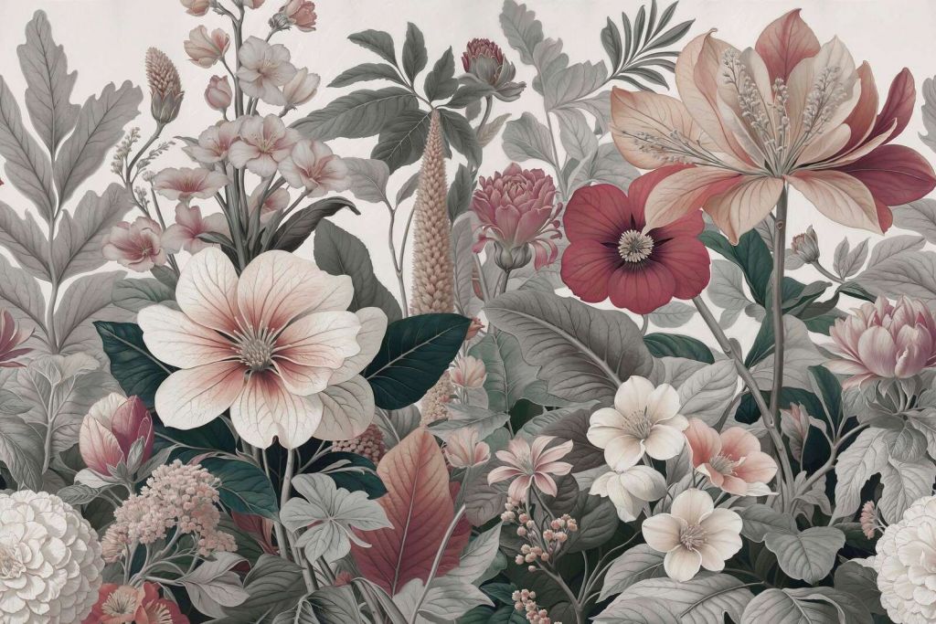 Flores artísticas en suaves tonos tierra